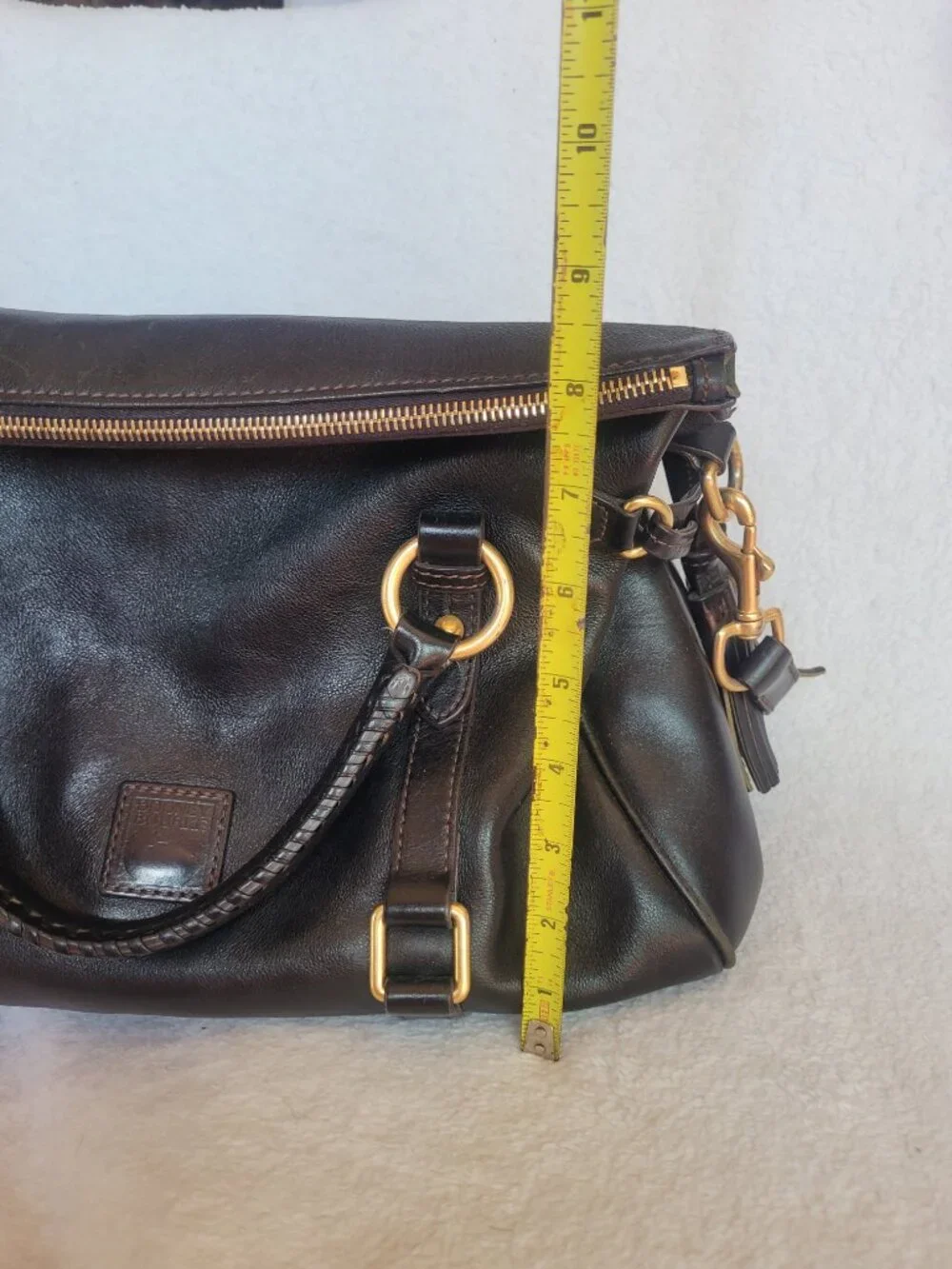 Dooney & Bourke Black Florentine Leather Satchel - Large